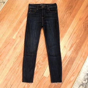 Express dark wash high rise jeans